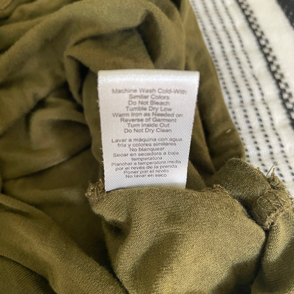 Green Racerback Dress XS Ruched Side Sleeveless Midi Minimalist Bodycon Coverup - Picture 9 of 10